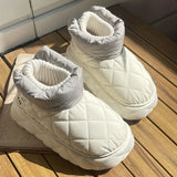 Plush Warm Winter Cotton Shoes for Women 2023 Thick Sole Waterproof Snow Boots Woman Non Slip Platform Ankle