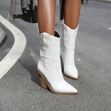 Breakj Ankle Boots Fish Scale Pointed