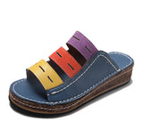 Breakj Slope With Fish Mouth Cool Slippers Women Thick Bottom Size 40 43 Yards Of Color Roman Cold