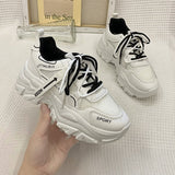 2023 New Platform Single Sole Mesh Breathable Sports Shoes Female Students Wear Casual Dad