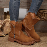 Breakj The Winter Of 2025, The New Snow Boots Woman And The Woman With Velvet Thicken And Warm Fashion Casual Cotton