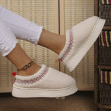 Lamb Wool National Snow Shoes Women's 2024 Autumn And Winter New Style Baotou Warm Cotton Shoes With Plush