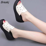 for Women 2023 Summer Slope Heel Sandals Thick Bottom High Heel Waterproof Platform Fashion Slope Heel Sandals