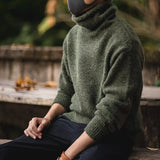 Turtle Neck Knitted Sweater Men Solid Cashmere Soft Oversized Thick Warm Men Pullovers Tops Sweater Knitting