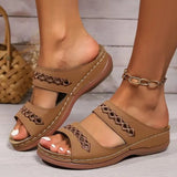 Breakj Women's Sandals Sloping And 2025 New Retro Line Anti-Slip Light Soft Back Comfortable