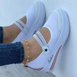 Breakj Summer New Canvas Textile Solid Color Daily Low-Help Black Slope Round Head Single