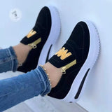 Breakj Large-Size Sports Single Shoe Pine Cake Flat-Bottom Zipper Color Casual