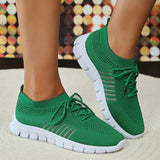Soft Sole Knit Walking Shoes for Women 2023 Comfortable Breathable Mesh Sneakers Woman Plus Size Lightweight Casual