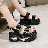 Breakj Celebrity Ins Tidal Platform Platform Sandals Female Summer 2023 New Korean Version Of A Word Button Dew Toe Sports