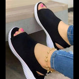 Summer New Plus-Size Fashion And Leisure Women With Thick-Soled Net