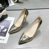 High-Heeled Sandals Summer New Stilettos Silver High-Grade Shallow Mouth Large-Size High