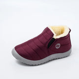Boots Women Shoes 2020 Waterproof Warm Plush Fur Ankle Boots Winter Female Slip On Flat Casual Shoes Ultralight
