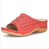 New Wish New Summer Heels With Thick Soles And Large Size Carved Leisure Sandals Are In