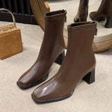 Breakj Low-Clinity Martin Boots 2025 Winter New Bright-Faced Thin Boots Temperament Commuting Coarse And Female