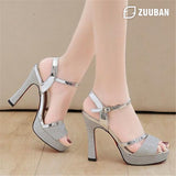 women's sandals new waterproof platform fish mouth wild stiletto high heel women shoes platform