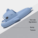 Platform Slippers Women Shoes Summer Slides Cute Shark Couples Beach Shoes Home Indoor 4CM Thick Soles Flip Flops
