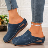 Breakj And Round Head Slippers Women's Large Code In The Autumn Of 2025 New Thick Soles Pedaled Half