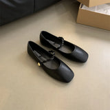 Round Head Shallow Mouth Single Shoes 2024 Autumn New Korean Version Of Retro Gentle Fairy Soft Flat Mary Jane