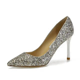 Breakj Shoes Women 2023 New Autumn Wedding Fine Heel High Heels Crystal Shoes Bridesmaids Bridal Shoes Winter Silver