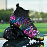 Breakj Autumn New High-Top Football Shoes Artificial Grass Men's Large-Size Training Sports Grass Football