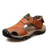 Men Sandals Genuine Leather 2023 Summer Outdoor Men Beach Sandals Big Sizes 38-48 Fashion Sandals Slippers Man