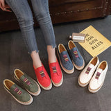 Breakj Size Women's Shoes Flat Soles Of The Color Lof Shoes Women Thick-Soled Casual Shoes Sports Wind Pedal Single Shoes
