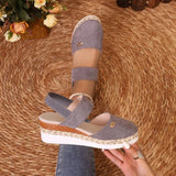Breakj Slope Heel Sandals 2025 Summer New Broadband Head Sandals Women's