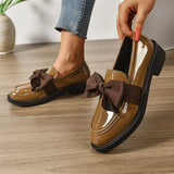Breakj Card With Bright Leather Shoes In The Spring And Autumn Of 2025 New Bow Princess British Style Single