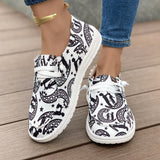 Size 2024 New Canvas Printed Colorful Export National Style Flat-Soled Casual Women's