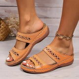 Breakj Women's Sandals Sloping And 2025 New Retro Line Anti-Slip Light Soft Back Comfortable