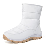 Breakj Snow Boots Women With Velvet Thick Cotton Shoes 2025 Winter New Zipper Thick-Bottomed Warm Cotton