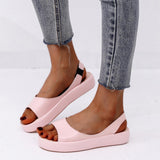 Breakj Sandals Women's New 2025 Summer Size Flat Bottom Low Heel Fish Mouth Fashion Thick-Soled Women's