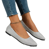 Breakj New Sleek Fashion Light-Mouthed Single Shoes Women's Bean Shoes Large Flat-Bottomed Tip Single