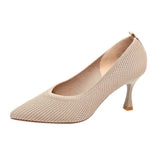 Breakj Women 2025 New Korean Version Of The Four Seasons Of Black Light Flying Tip Fine Heel Single