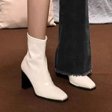 Breakj Women In 2024 New Autumn And Winter Ken Beans With The Same Patent Leather Thick With Versatile Advanced Sense Thin Boots Short Tube Women's Single