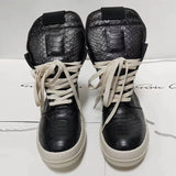 Breakj And Winter Guangzhou Shoes Leather Snake Skin Round Head Height Thick Sole Leisure Lace Upside Triangle Men's Board Shoes Large 48