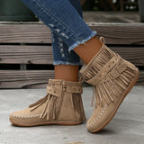 Breakj Suping Bottom Short Boots Women 2025 Autumn And Winter Rivet Belt Buckle Martin Boots Velvet Leisure