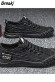 Men Shoes fashion Canvas Loafers Breathable Autumn lace up comfortable Casual Shoes Outdoor Men Sneakers