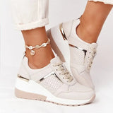 Shoes 2021 Summer Wedge Platform Casual Shoes Women Lace Up Sports Shoes Woman Plus Size Non Slip Breathable