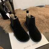 Breakj Boots Plus Velvet Warm Women's Boots Autumn And Winter New Thick Cotton Shoes Martin Boots Fashion Short Boots Cotton