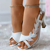 Women's Rhinestones Mesh High Heel Sandals Summer New Fashion Korean Style Peep Toe Buckle Strap Slingback Shoes Sandalias
