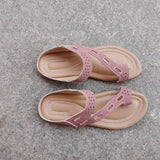 Clip Toe Slipper Hollow Out Splicing Flat Bottom Casual 414243 Large Size Cool