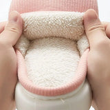 Warm Thick Sole Cotton Slippers Women Soft Bottom Non Slip Slippers for Home Flat Solid Color Indoor Slides Couple