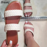 Women Slippers Leopard Flats Sandals 2023 New Summer Rome Beach Shoes Causal Ladies Shoes Classic Slingback Flip Flops
