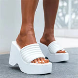 Luxury Female Thick High Heels Sandals Fashion Platform Summer Women Sandals Party Elegant Shoes Zapatos Mujer Size