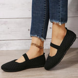 Large-Size Low-Top Shallow Single-Shoe Women Southeast Asia Flying Weaving Flat-Bottomed Lazy Working