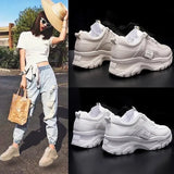 Dad Shoes Women's New Spring 2025 Small White Shoes Women's Loose Cream Soles Sneakers Female Version Of Student Thick-Soled Women's