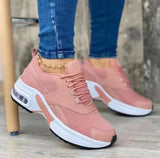 Head With Lace Grid Sneakers Women's Plus Size Low Top Casual Shoes Dad Shoes Single