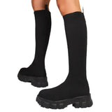 Breakj Women's Boots Socks Boots In The Fall Of 2025 New Large-Size Flying Long-Bottom High-Bottomed