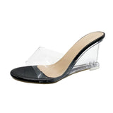New Crystal Heel Sandals Transparent Belt High-Heeled Slippers Summer New Korean Fashionable